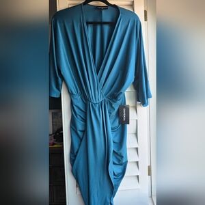 Emprada Teal Wrap Dress L